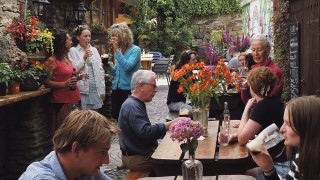 Ma Murphy's spacious outdoor beer garden in Bantry