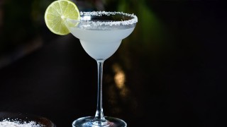Margarita cocktail in a glass in the Algiers Inn, Baltimore