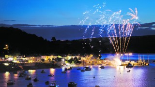 Courtmacsherry Festival fireworks at night