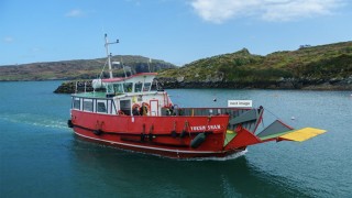 Red Sherkin Island Ferry called the 'Yoker Swan'