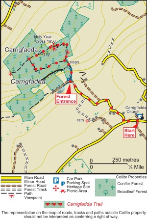 Carrigfada hill walk map